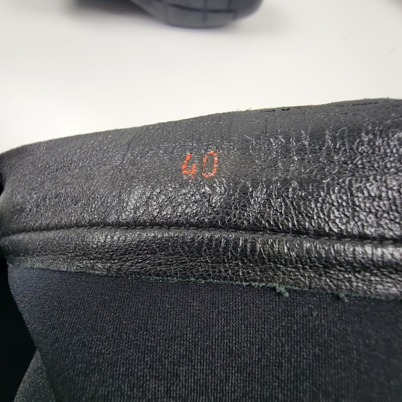 Prada Tessuto Nylon Sock Wedge Boots EU 40 US 10 Black Logo Spell Out - Picture 11 of 13